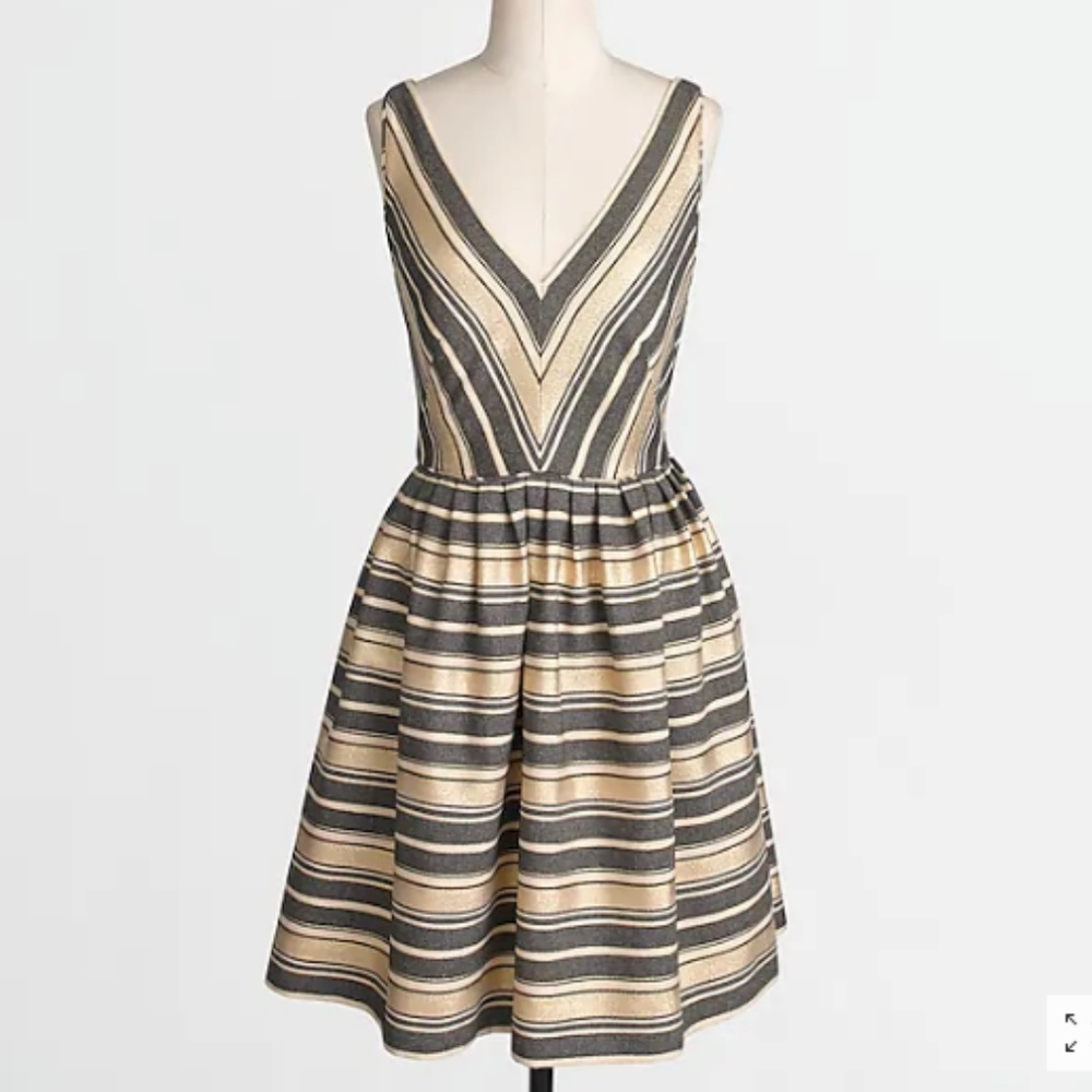 J.Crew Petite V-neck flare dress